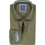 Redmond - Casual Overhemd - Groen - Lange Mouw - 100% Katoen