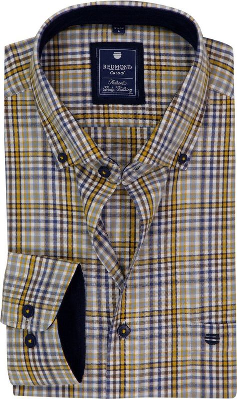 Redmond Overhemd geel, Ruit
