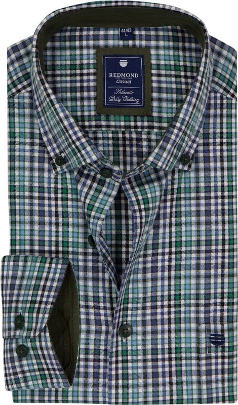 Redmond Overhemd groen, Ruit