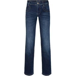 TOM TAILOR - Alexa - Jeans - Donkerblauw - Denim, 5-pocket-style, Mid Waist, Heavy Washed