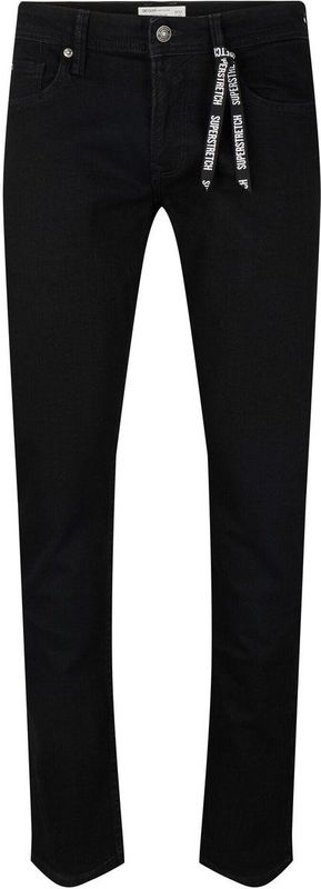 TOM TAILOR - Piers - Jeans - Zwart - Slim Fit, 5-pocket-stijl, Stretchaandeel