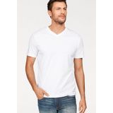 TOM TAILOR Mannen Basic T-shirt in dubbelverpakking met V-hals 1008639, 20000 - White, M