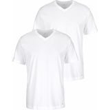 TOM TAILOR Mannen Basic T-shirt in dubbelverpakking met V-hals 1008639, 20000 - White, M