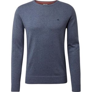TOM TAILOR - Basic Pullover - Effen Kleur - Katoen - Tonaal Geborduurd Logo