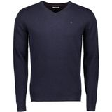 TOM TAILOR DENIM - 202212 - Trui - Navy Melange - V-Hals, Regular Fit, Katoen