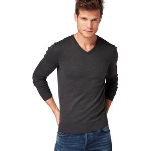 Tom Tailor - Heren Trui -V Hals - Zwart