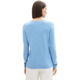 Basic - Gebreide Trui - Lichtgrijs - Katoen-Viscose