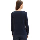 Basic - Gebreide Trui - Lichtgrijs - Katoen-Viscose