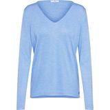 Basic - Gebreide Trui - Lichtgrijs - Katoen-Viscose