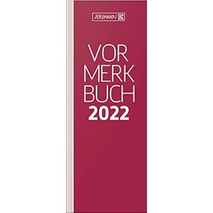 BRUNNEN 1078502202 tafelkalender/voortekenboek, model 785, 1 pagina = 1 dag, 11,0 x 29,7 cm, plafondband rood, kalender 2022