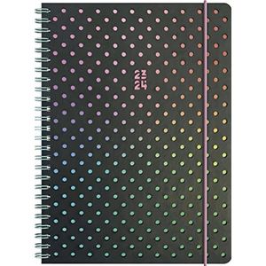 BRUNNEN 1072145164 Wochenkalender Schülerkalender 2023/2024 ""Disco"" 2 Seiten = 1 Woche Blattgröße 14,8 x 21 cm A5 Kunstleder-Einband, mit Lochmuster