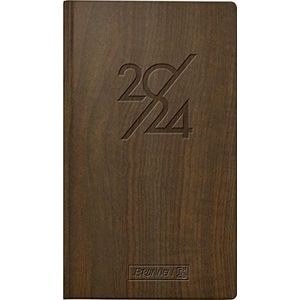 BRUNNEN Weekkalender Compagnon ""Nature"" model 756 2024 2 pagina's = 1 week bladgrootte 8,7 x 15,3 cm bruin