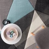 Paco Home Teppich »Lara 237«, rechteckig, 16 mm Höhe, Kurzflor, modernes geometrisches Design, mit Konturenschnitt