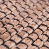 Teppich Wohnzimmer Kurzflor Jute Handgewebt Meliertes Ethno Muster Naturfaser 160x230 cm, Beige - Paco Home