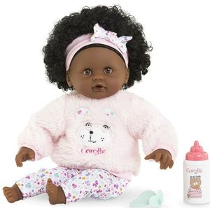 Lappenpop - Baby Calin Caroline - 30 cm - Donkere Huid - Zacht Vinyl