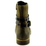 Twins - 666 Enkellaarzen - Moss - Leer Combi