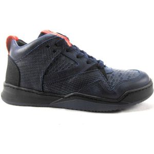 Jochie & Freaks - 18652 - Veterschoenen - Donkerblauw - Leer Combi