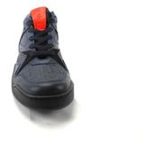 Jochie & Freaks - 18652 - Veterschoenen - Donkerblauw - Leer Combi