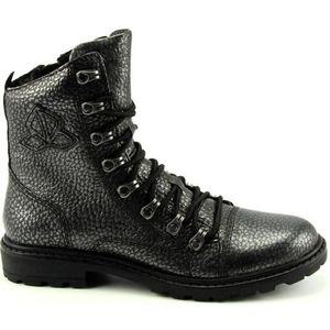 Twins - 988 Enkellaarzen - Grijs - Leer Combi