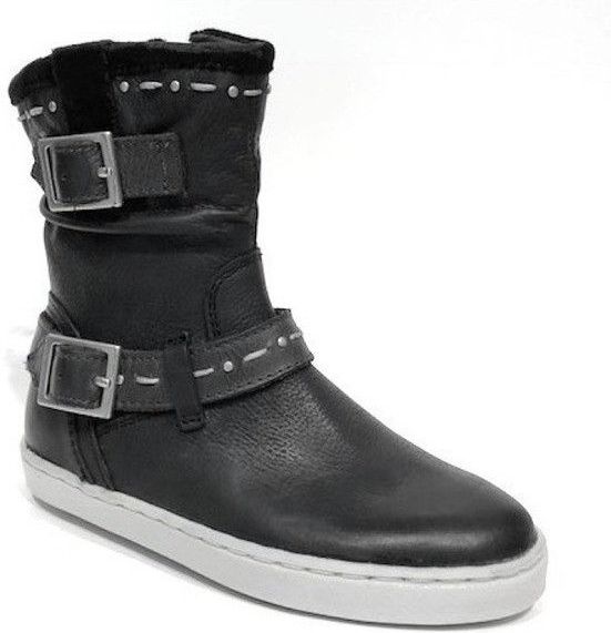 Twins - 318615 - Enkellaarzen - Zwart - Leer