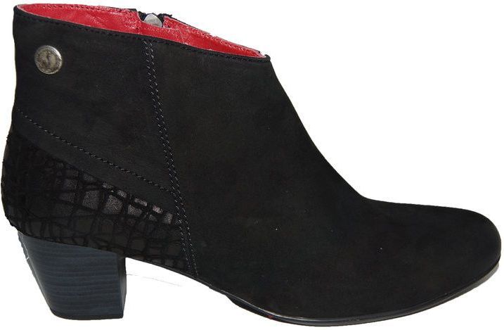 Footnotes - Enkellaarzen - Zwart - Leer - Uitneembaar Voetbed