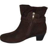 Footnotes - 48.207 - Enkellaarzen - Zachte Nubuck Leder - Rode Voering