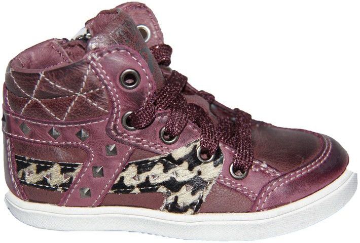 Twins - 316606 - Veterschoenen - Bordo - Dierenprint