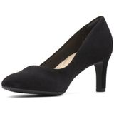 Clarks - 26136044 Pumps - Zwart - Suède en Leer Combi