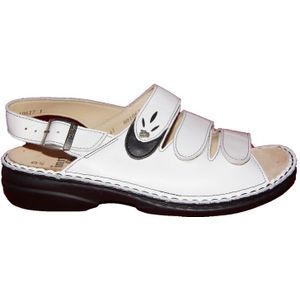 Finn Comfort - 2557 - Sandalen - Beige - Leer - Geschikt voor losse steunzolen