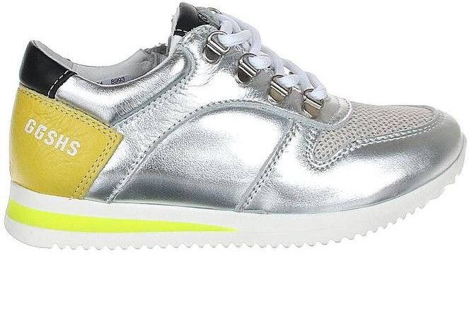 Giga Shoes - H39 Y25 - Sneakers - Zilver - Leer Combi