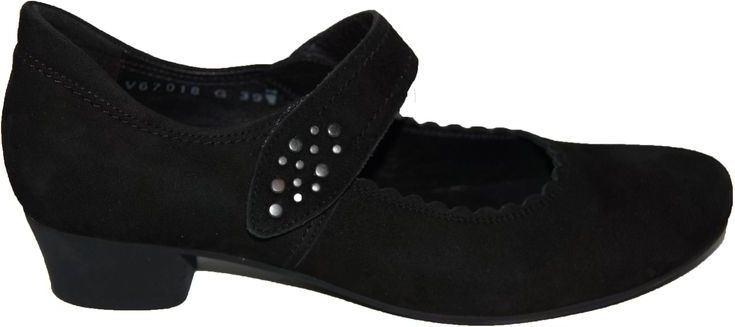 Footnotes - 67.018 - Klittenbandschoenen - Zwart - Suède