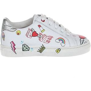 Develab - 41658 - Veterschoenen - Wit - Leer