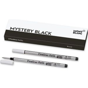 MONTBLANC Mystery Black Finelinerminen schwarz 0,8 mm, 2 St.
