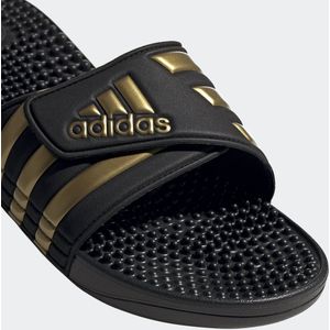 adidas Adissage Slippers uniseks-volwassene, core black/gold met./core black, 47 EU