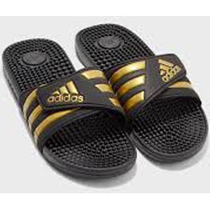 adidas Adissage Slippers uniseks-volwassene, Core Black Gold Metallic Core Black, 46 EU