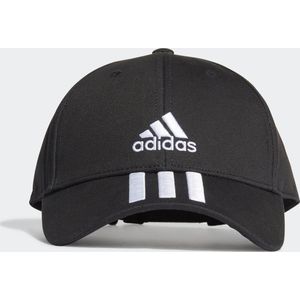 adidas Sportswear Baseball 3-Stripes Twill Pet - Unisex - Zwart - Volwassenen (M/L)