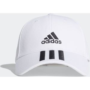 adidas Sportswear Baseball 3-Stripes Twill Pet - Unisex - Wit- Volwassenen (M/L)