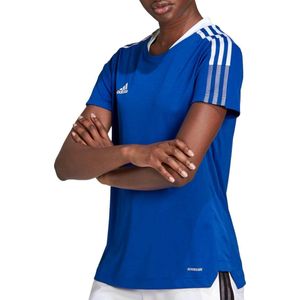 adidas Tiro Sportshirt - Vrouwen - Blauw Wit