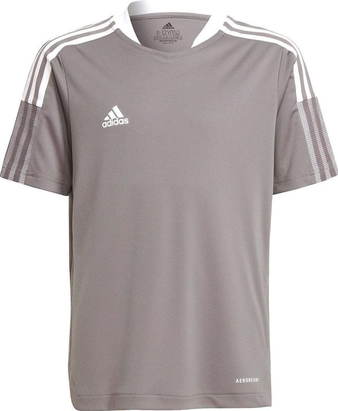adidas Tiro Sportshirt4 - Unisex - Grijs Wit