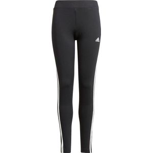 Adidas - Jr 3 Stripes Legging - Kinderen - Zwart - Gerecycled Materiaal