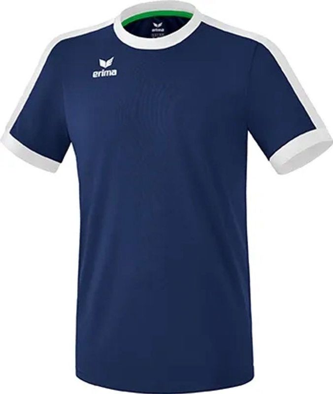 Erima - Retro Star - Sportshirt - New Navy/Wit - Sneldrogend Materiaal, Versterkte Kraag, Slijt- en Scheurvast