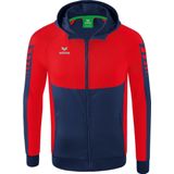 ERIMA Six Wings Trainingsjack Met Capuchon New Navy-Rood
