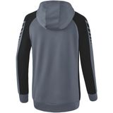 Erima - Six Wings - Trainingsjack - Slate Grey / Zwart - 65% Polyester, 35% Katoen