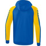 Erima Six Wings Trainingsjack met capuchon voor dames, koningsblauw/geel