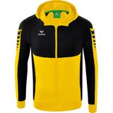 Erima Six Wings trainingsjack voor dames met capuchon, Geel/Zwart