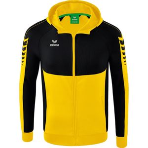 Erima - Six Wings - Trainingsjack - Zwart - Zachte Materiaalmix met Capuchon