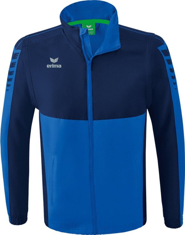 Erima - Six Wings - Jack - New Royal / New Navy - Wind- en Waterafstotend, Afneembare Mouwen, Fleece Voering