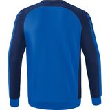 Erima - Six Wings - Sweatshirt - New Royal / Geel - 65% Polyester / 35% Katoen