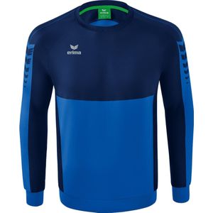 Erima - Six Wings - Sweatshirt - New Royal / Geel - 65% Polyester / 35% Katoen