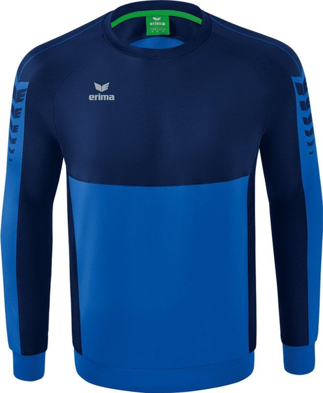 Erima - Six Wings - Sweatshirt - New Royal / Geel - 65% Polyester / 35% Katoen